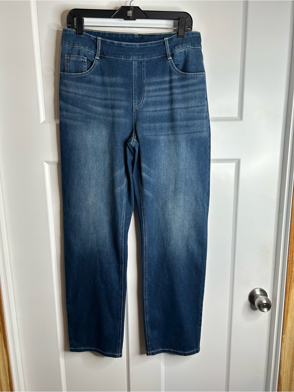 HALARA Women’s Blue Straight-Leg Pull-On Jeans Large Full Length 2003